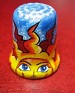 Uruguay  Sun Porcelana. blue porcelain thimble with a drawing of a sun. Subida por Winny